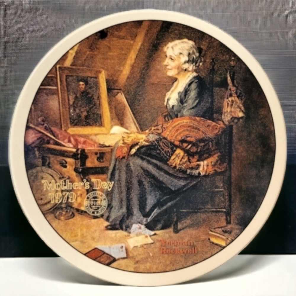 Vtg 79 Collector's Plate Norman Rockwell Knowles REFLECTIONS Mother's Day